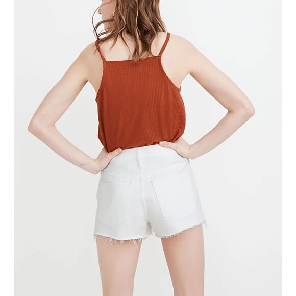 NWT Madewell Relaxed Denim Shorts in Tile White Women's Size 32 - Picture 3 of 14